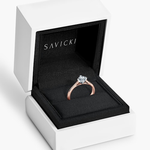 Pierścionek zaręczynowy The Light: dwukolorowe złoto, diament